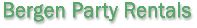 Bergen Party Rentals, tent rentals, table and chair rentals, linen rentals, flatware rentals, parties, weddings, anniversaries, hot dog cart rentals in Northern New Jersey.